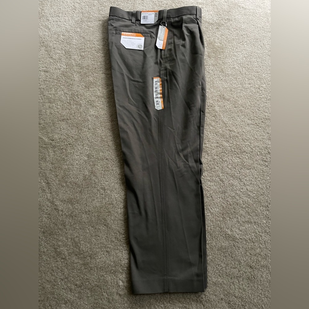 🆕 Savane Performance Straight Fit Easy Care Pleated Chinos